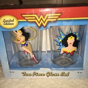 Limited Edition Wonder Woman 2 Pc Glass Set